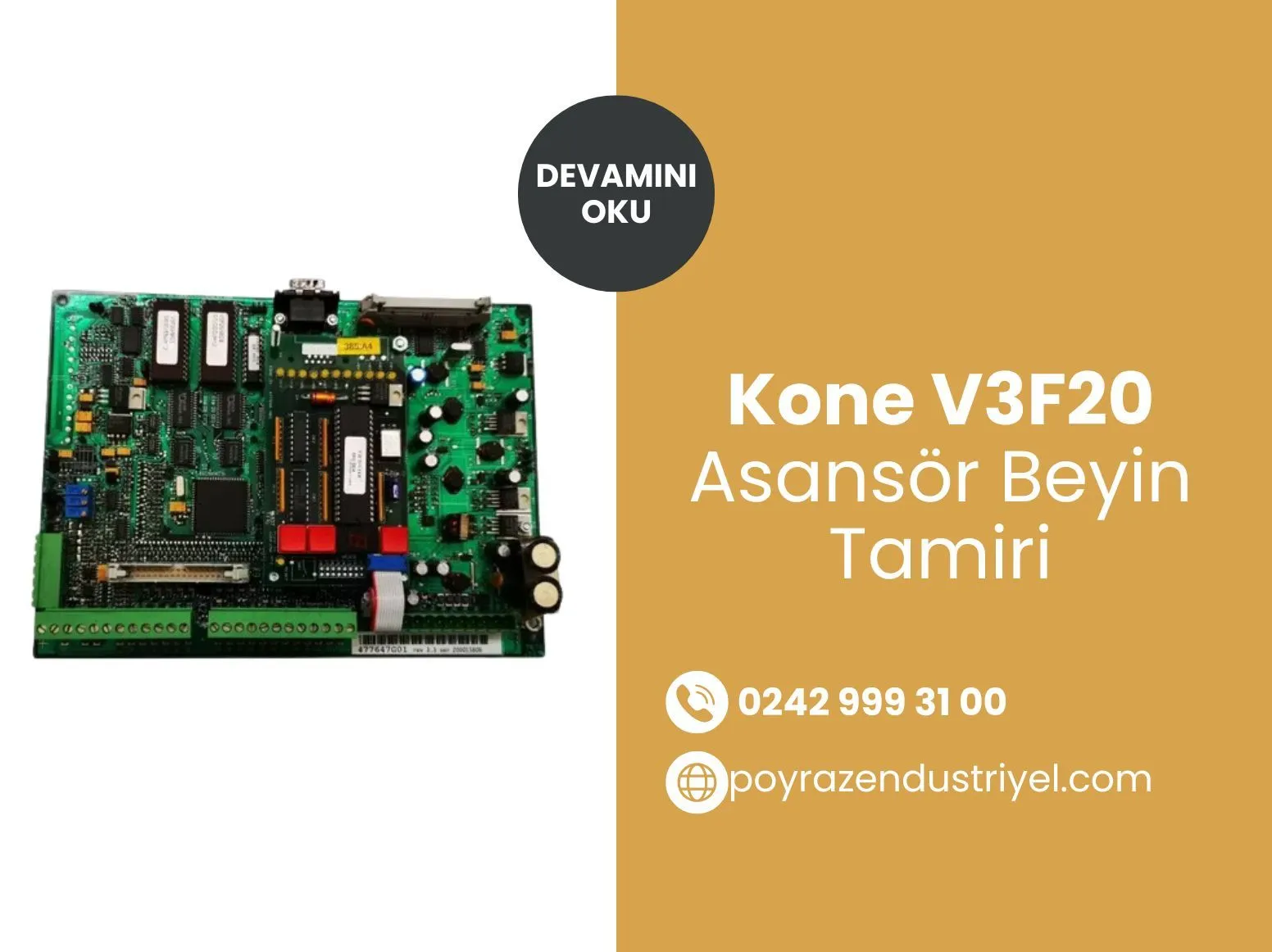 Kone V3f20 Asansör Beyin Tamiri
